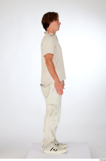 Lyle a-pose beige cargo pants beige polo t shirt beige…